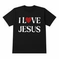 thumbnail image 1 of I Love Jesus Christian Graphic T-Shirt | Faith-Based Retro Washed Unisex Tee | Sizes S–4XL, 1 of 9