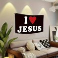 thumbnail image 1 of I Love Jesus Flag "I Heart Jesus" Home Garden Decor Flag Banner for Outdoor Indoor Decorations Tapestry Gift for Christian Events and Church, 1 of 5