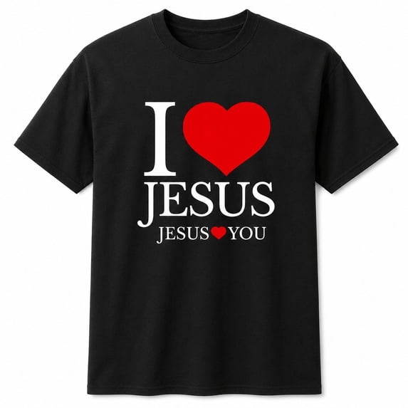I Love Jesus Graphic T-Shirt, Unisex Classic Fit Christian Tee