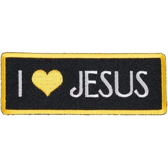 I Love Jesus Heart Patch, Christian Patches