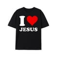 thumbnail image 1 of I Love Jesus I Heart Jesus Funny Jesus T-Shirt, Christian Shirt for Women Men Religious Graphic Crewneck Faith Tee, 1 of 6