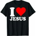 thumbnail image 1 of I Love Jesus I Heart Jesus Funny Jesus T-Shirt, Christian Shirt for Women Men Religious Graphic Crewneck Faith Tee, 1 of 7