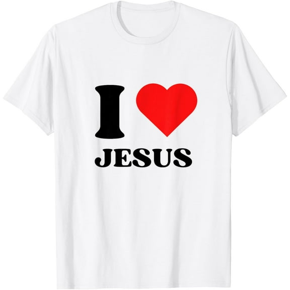 I Love Jesus I Heart Jesus Y2k Aesthetic Red Heart Christian T-Shirt