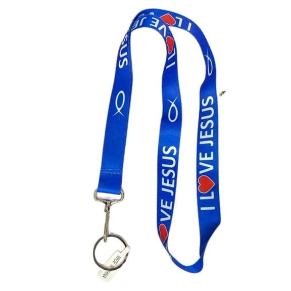 I Love Jesus Lanyard Keychain – ID Badge Holder Neck Strap:1CT