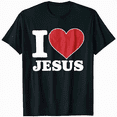 thumbnail image 1 of I Love Jesus Religious Christian Inspirational Graphic T-Shirt, 1 of 5