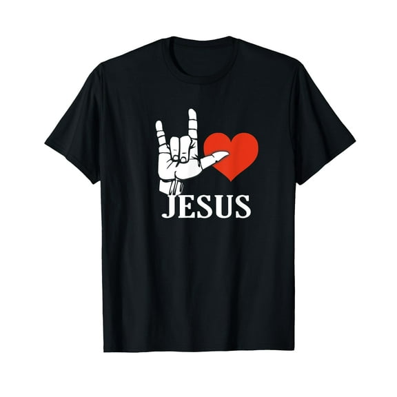 I Love Jesus, Sign Language Christian Gift T-Shirt