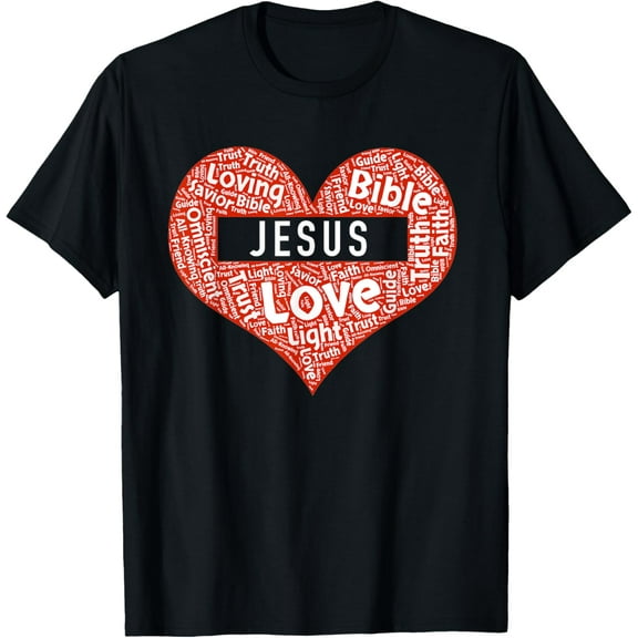 I Love Jesus Valentine's Day Heart T-Shirt
