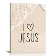 thumbnail image 1 of I Love Jesus wall art decor Christian wall art, Jesus Canvas Wall Art Print ，Jesus Decorations Religious Christian Gifts for Church Prayer Room Living Room Home Decor Gift Wooden Framed, 1 of 5