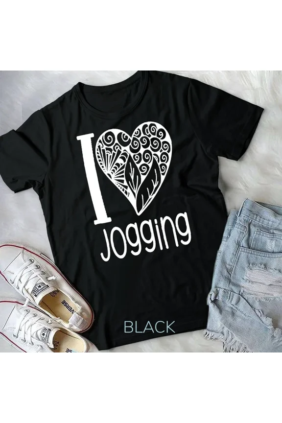 I Love Jogging Heart For Women Who Love To Jog Unisex T-Shirt Unisex S-5XL Hot Trending Shirt, Vintage Birthday Gift
