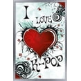 thumbnail image 1 of I Love K-POP Wall Poster, 14.725" x 22.375", Framed, 1 of 3
