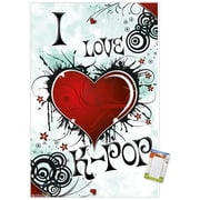 I Love K-POP Wall Poster, 22.375" x 34"