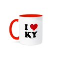 thumbnail image 1 of 3dRose, I Love KY, 15oz Two-Tone Red Mug, 1 of 3