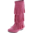 thumbnail image 1 of I Love Kids Ava-18K Children's 3-Layers Fringe Moccasin Style Mid-Calf Boots, 1 of 7