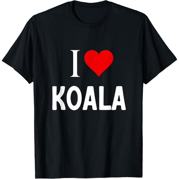 I Love Koala T-Shirt men and women can wear, black, white, gifts