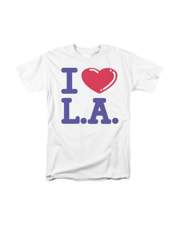 I Love L.A. Cartoon Balloon Letters Funny Humorous Saying Adult T-Shirt