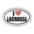 thumbnail image 1 of I Love Lacrosse I Heart Euro Oval Sticker Vinyl 3M Decal 3 In x 5 In, 1 of 3