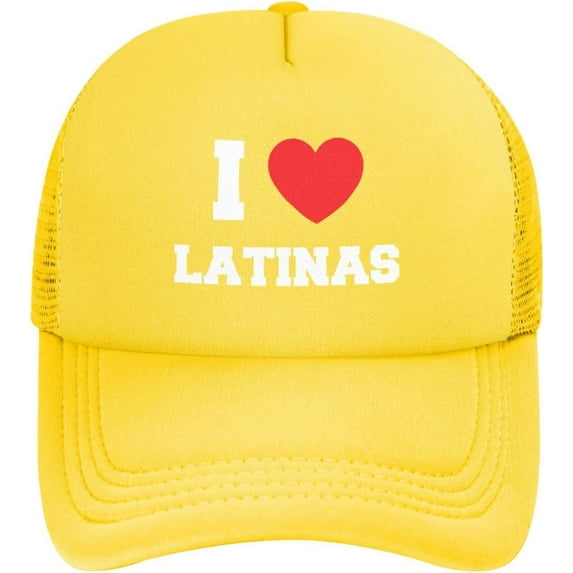I Love Latinas Baseball Cap Classic Solid Color Adjustable Mesh Baseball Cap for Men Women Black