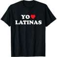 thumbnail image 1 of I Love Latinas Spanish Funny Heart Latina Girlfriend T-ShirtMen and women, Black T-shirt, size: Extra large, 1 of 4