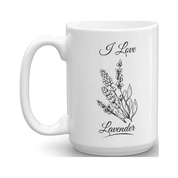 I Love Lavender Flower Buds Home Cooking Essentials Coffee & Tea Gift Mug Stuff For A Cook & Women Cooks (15oz)
