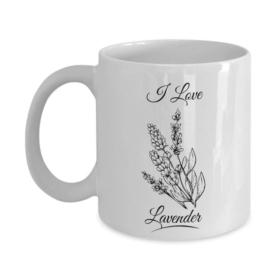 I Love Lavender Flower Buds Home Cooking Essentials Coffee & Tea Gift Mug Stuff For A Cook & Women Cooks