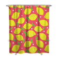 thumbnail image 1 of I Love Lemons Shower Curtain 72x84 for Bathroom, Summer Yellow Floral Fruit Design, Quick-Dry Polyester Fabric with Hooks, Retro Modern Style, 1 of 5