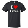 thumbnail image 1 of I Love Litsa T shirt I Heart Litsa Tee Gift, 1 of 2