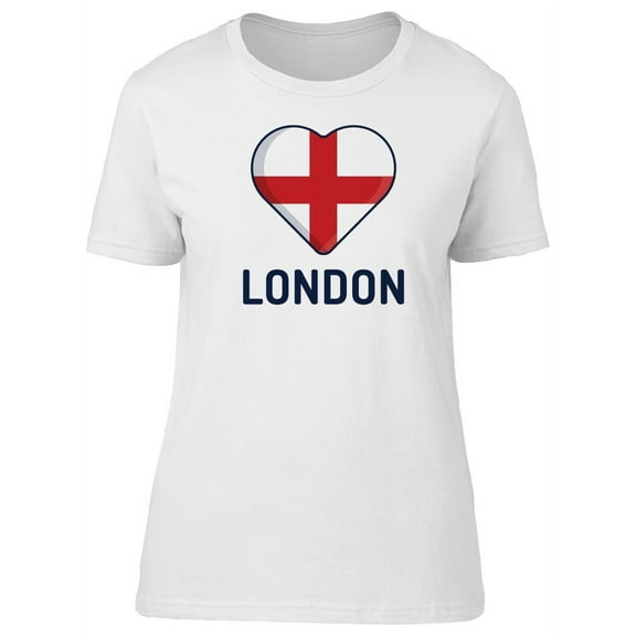 I Love London, England Flag T-Shirt Women -Image by Shutterstock, Female x-Large