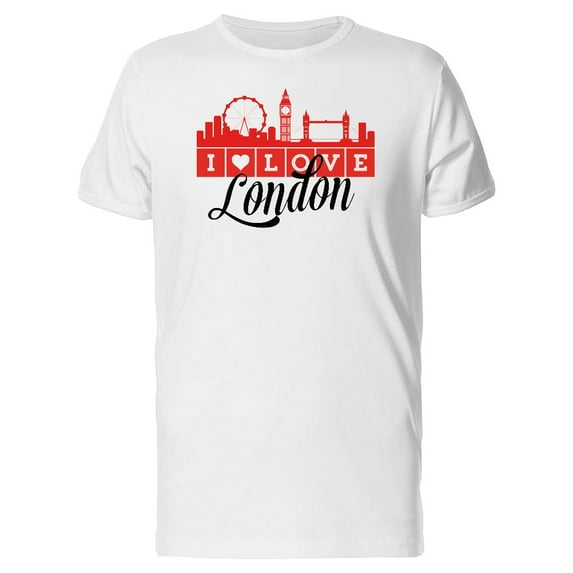 I Love London Red Skyline Tee Men's -Image by Shutterstock