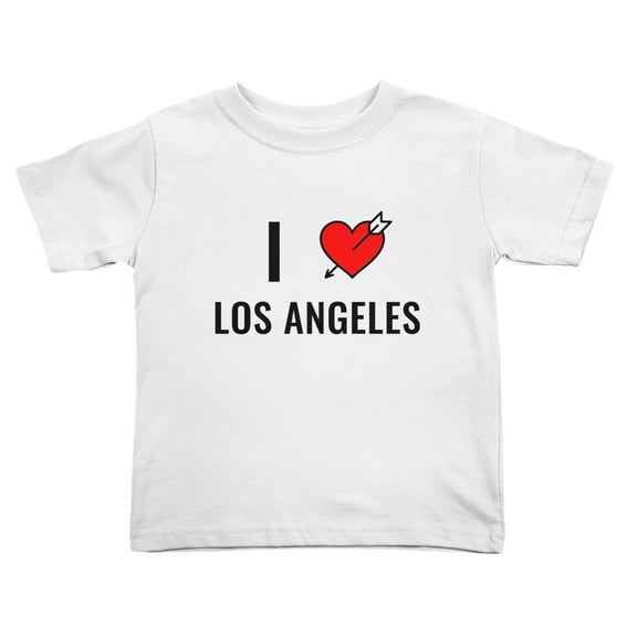 I Love Los Angeles Funny Toddler T-Shirts for Boys Girls (White, Youth S)