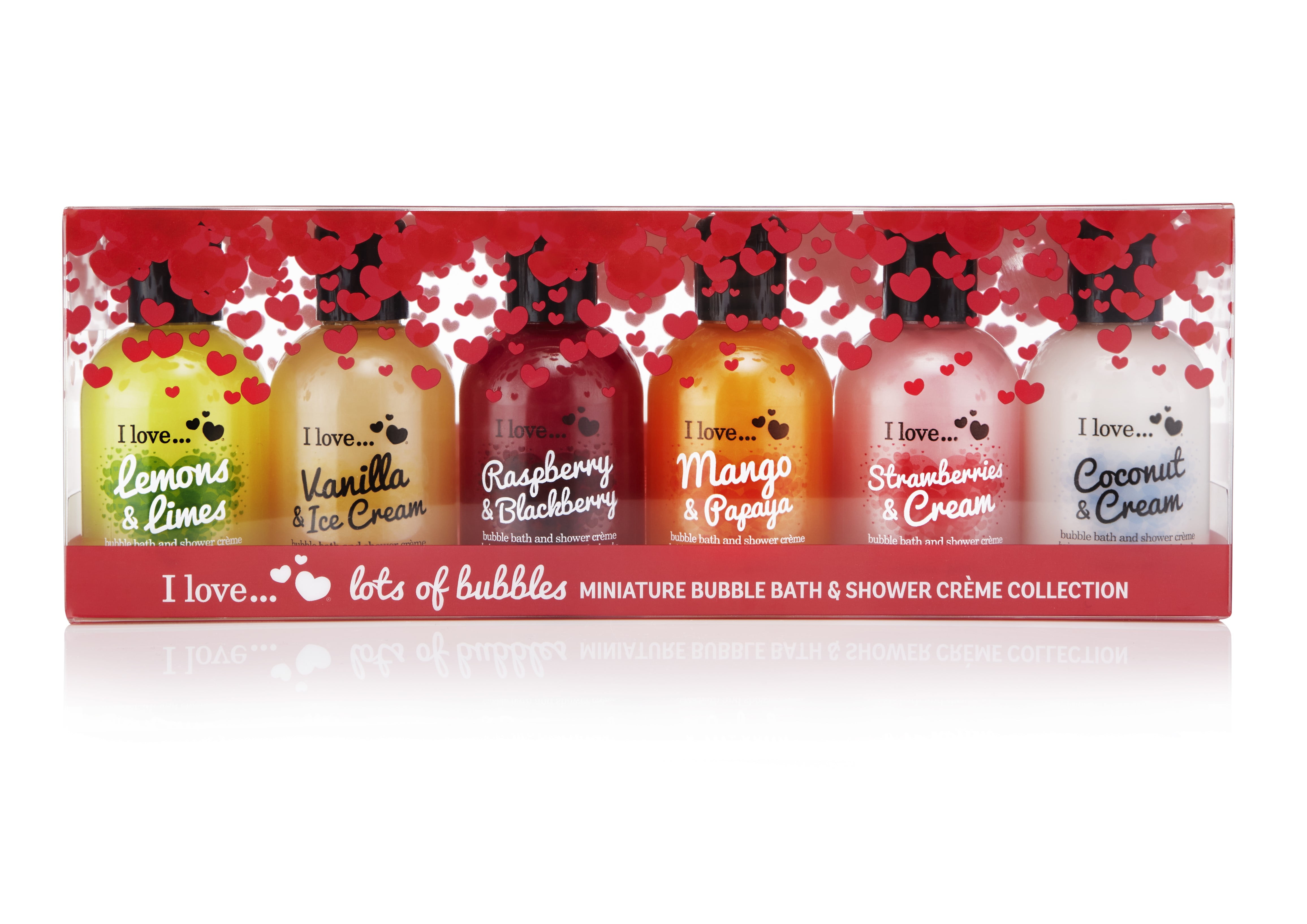 I Love Lots of Bubbles Miniature Bubble Bath & Shower Cream 6Piece Set