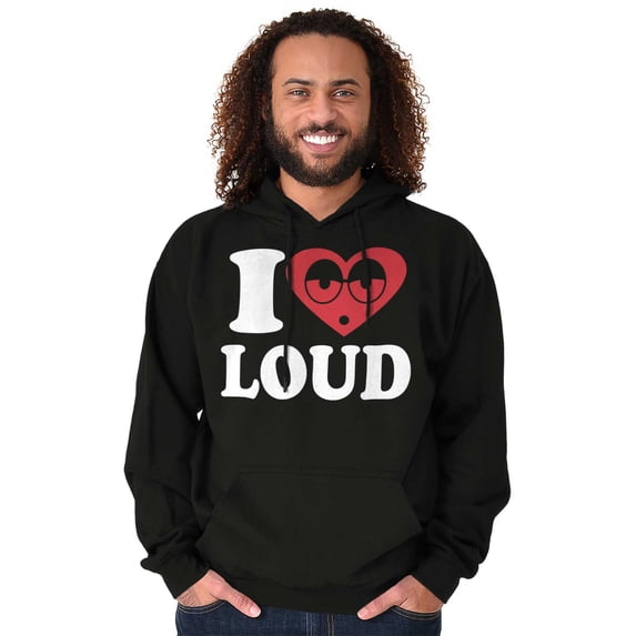I Love Loud Heart Eyes Funny EDM Pot Hoodie Sweatshirt Women Men Brisco Brands M