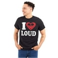 thumbnail image 1 of I Love Loud Heart Eyes Funny EDM Pot Plus Size Crewneck Graphic Tee Shirt Brisco Brands 2X, 1 of 4