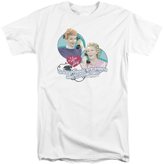 I Love Lucy Always Connected S/S Adult Tall White