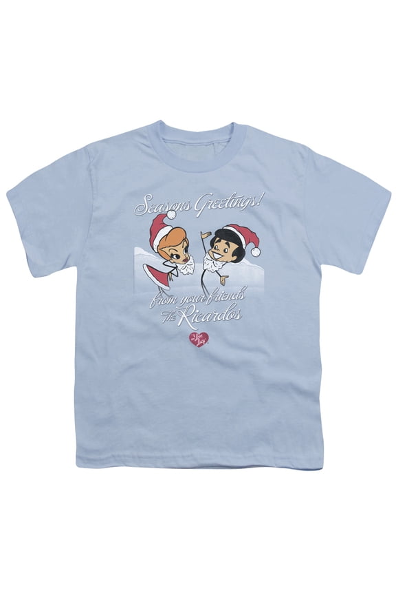 I Love Lucy - Animated Christmas - Youth Short Sleeve Shirt - Medium