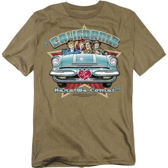 I Love Lucy T-Shirt California Here We Come Unisex Graphic Tee For Men & Women Safari Green 