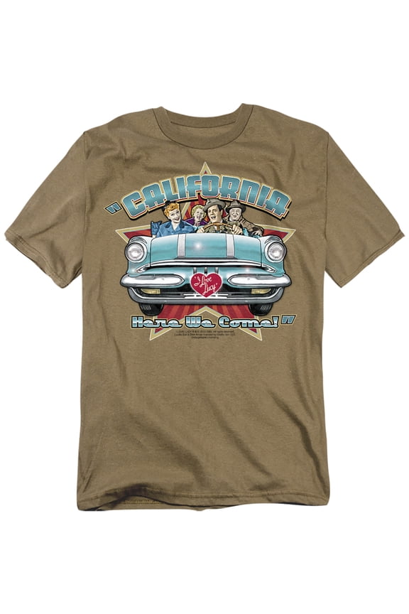 T-Shirt California Here We Come Unisex Graphic Tee For Men & Women Safari Green 