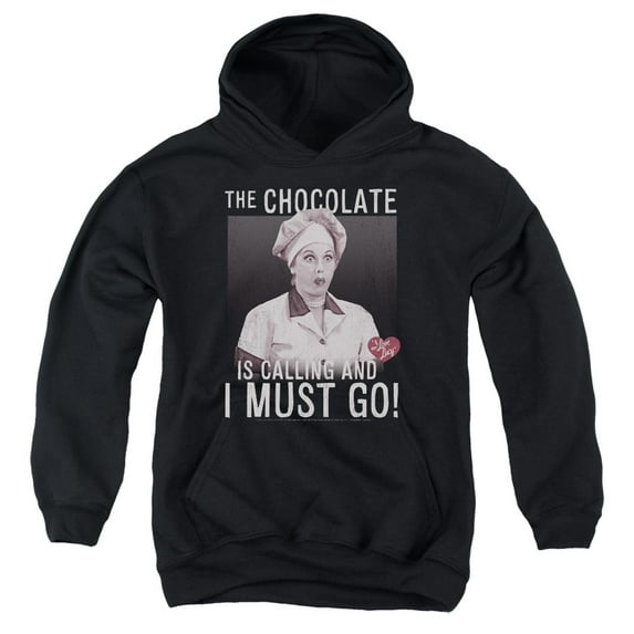 I Love Lucy - Chocolate Calling - Youth Hooded Sweatshirt - Small