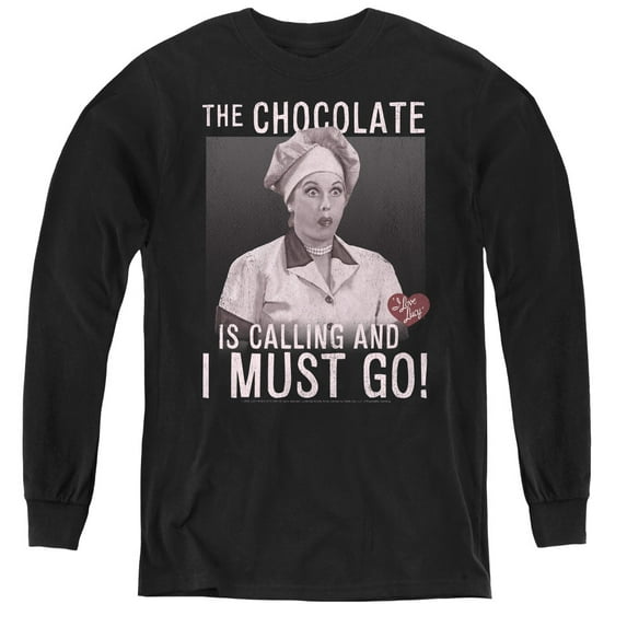 I Love Lucy - Chocolate Calling - Youth Long Sleeve Shirt - Large