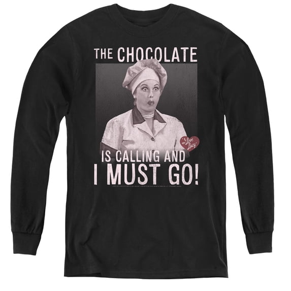 I Love Lucy - Chocolate Calling - Youth Long Sleeve Shirt - Small