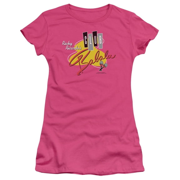 I Love Lucy - Club Babalu - Juniors Teen Girls Cap Sleeve Shirt - Small