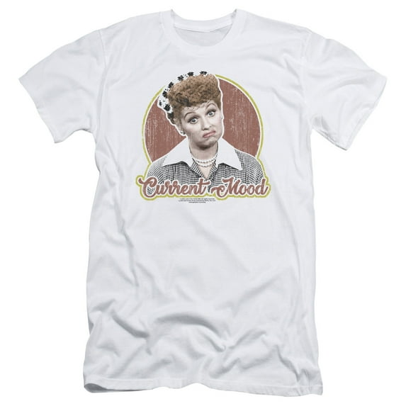 I Love Lucy Current Mood S/S Adult 30/1 T-Shirt White