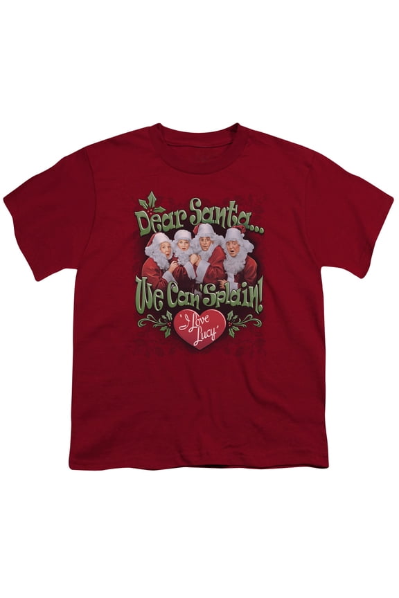 I Love Lucy - Dear Santa - Youth Short Sleeve Shirt - Large
