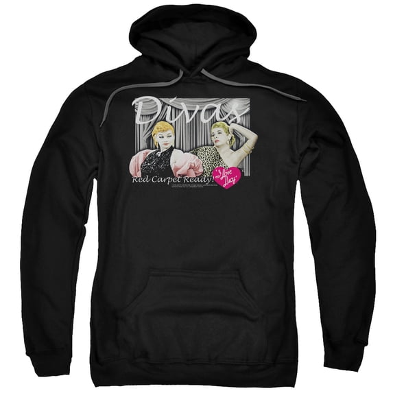 I Love Lucy Divas Adult Pullover Hoodie Sweatshirt Black