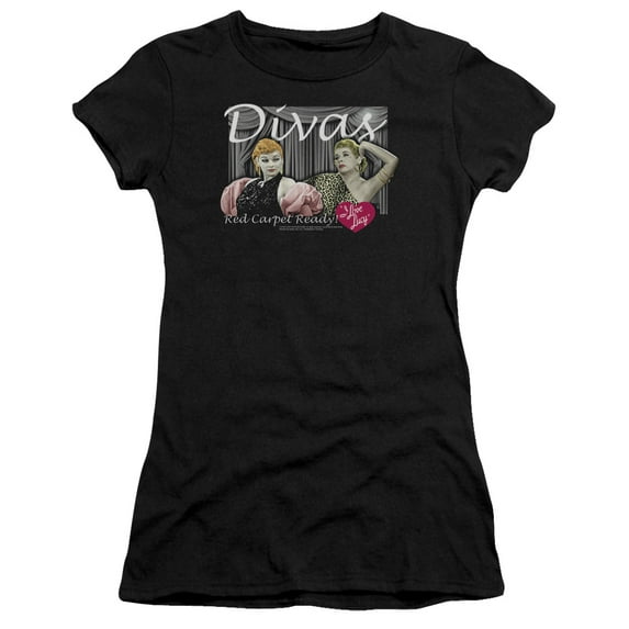I Love Lucy - Divas - Juniors Teen Girls Cap Sleeve Shirt - Large