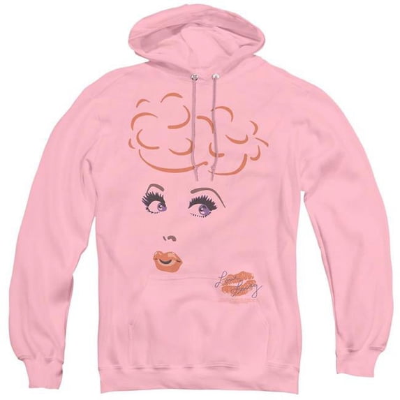 I Love Lucy & Eyelashes - Adult Pull-Over Hoodie, Pink - 3X