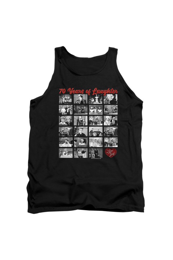 I Love Lucy Film Strip Unisex Adult Tank Top,Black, Medium