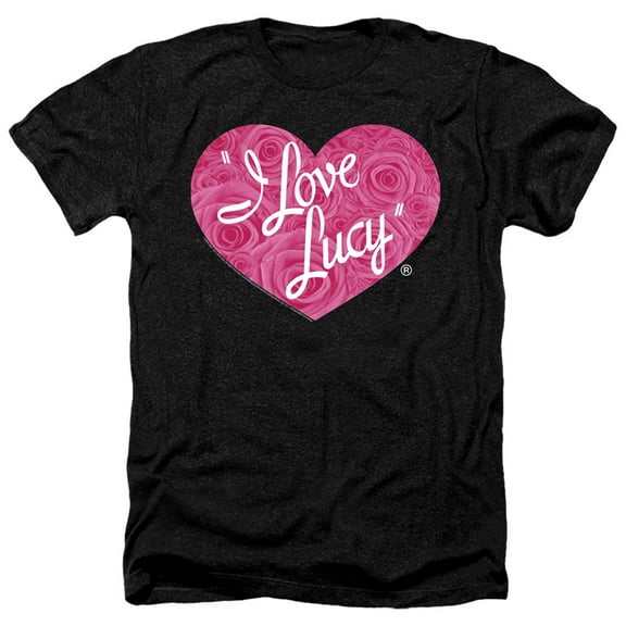 I Love Lucy - Floral Logo - Heather Short Sleeve Shirt - Medium