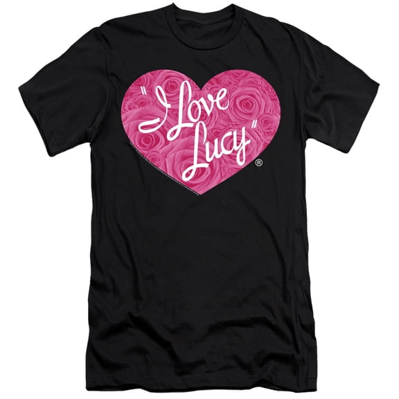I Love Lucy - Floral Logo - Premium Slim Fit Short Sleeve Shirt - X-Large