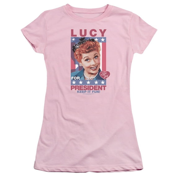 I Love Lucy - For President - Juniors Teen Girls Cap Sleeve Shirt - XX-Large