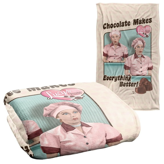 I Love Lucy Friends And Chocolate Silky Touch Super Soft Throw Blanket 36" x 58"